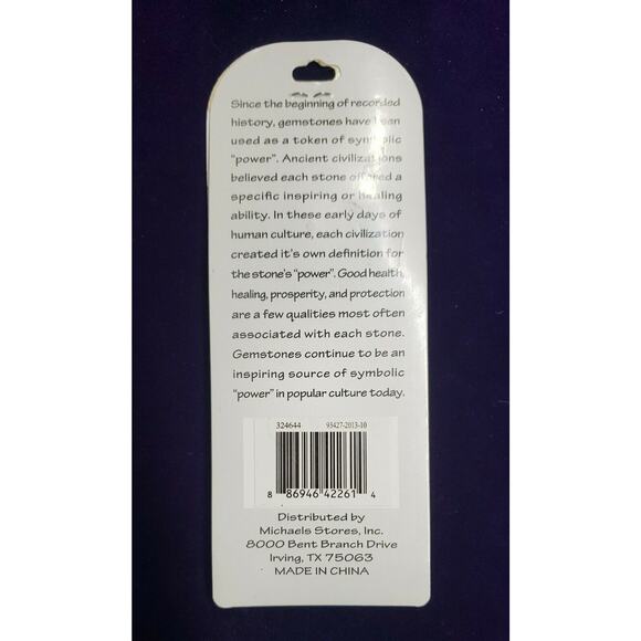 Crystal Health Semi Precious Real Quartz Stone, 28" Silver Tone Chain, NWT - Picture 9 of 10